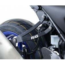 R&G Racing Exhaust Hanger & Left Hand Footrest Blanking Plate (kit) for Suzuki SV650 '16-'22, SV650X '18-'19